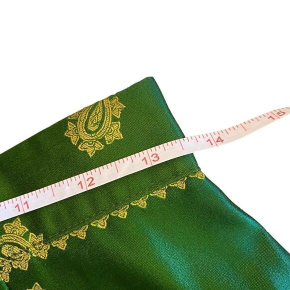 EUC Green and Gold Indian Print Pants - Picture 7 of 10